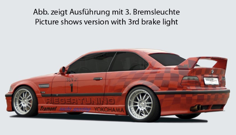 Achterspoiler BMW E36 Coupe zonder 3e remlicht Rieger
