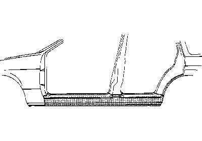 dorpel, links Opel Omega A, 1987-1994