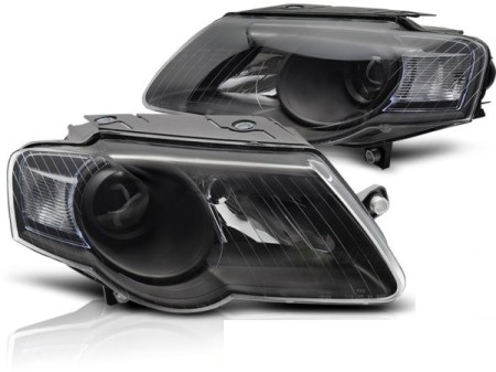 Koplampen VW Passat 3C zwart