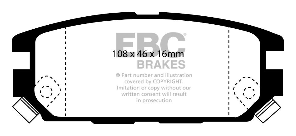 EBC Brakes MITSUBISHI Sigma 3.0 92-96 Remblokken achterzijde