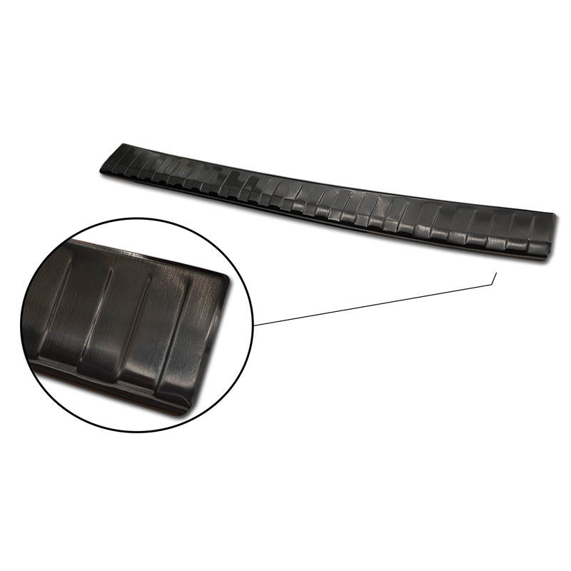 Zwart RVS Achterbumperprotector  Mercedes GLS (X167) 2019-2023 & FL 2023- 'Ribs'