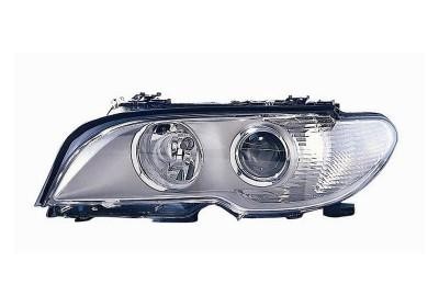 koplamp, H7+H7, grijs huis, witte knipper, links BMW 3 serie E46