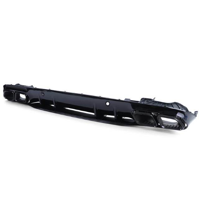 Diffusor Mercedes C205 A205 Coupe / Cabrio 15-19 C63 Design Zwart