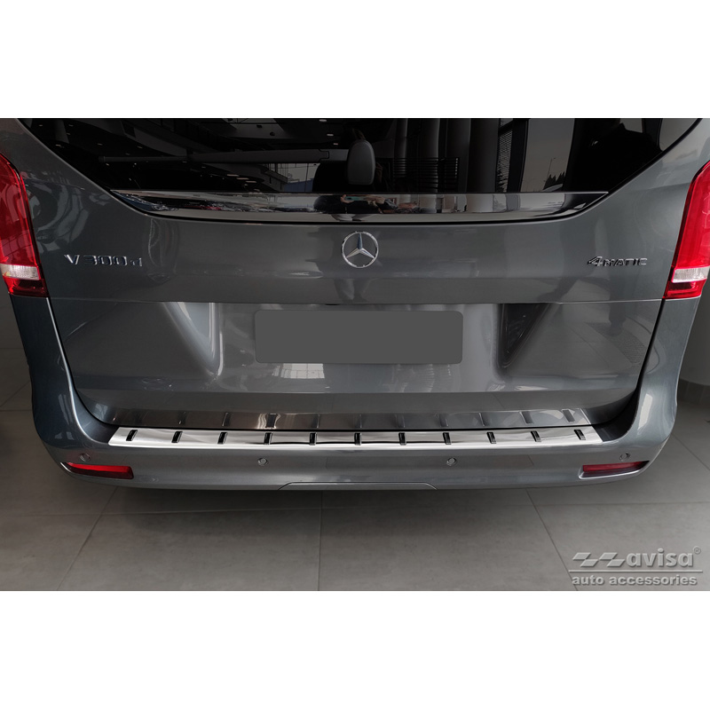 RVS Achterbumperprotector  Mercedes Vito / V-Klasse 2014-2019 & Facelift 2019- (achterklep) 'STRONG EDITION'