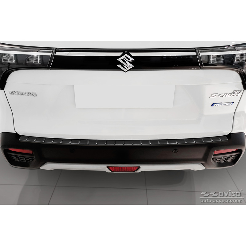 Zwart RVS Achterbumperprotector  Suzuki S-Cross II 2022- 'Ribs'