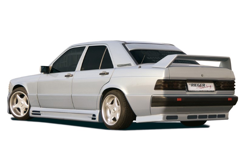 Achterbumper Diffusor met alu gaas Mercedes W201 Rieger