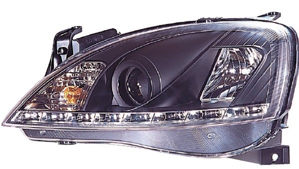 Koplampen Opel CORSA C 00-06 DRL-Look Zwart