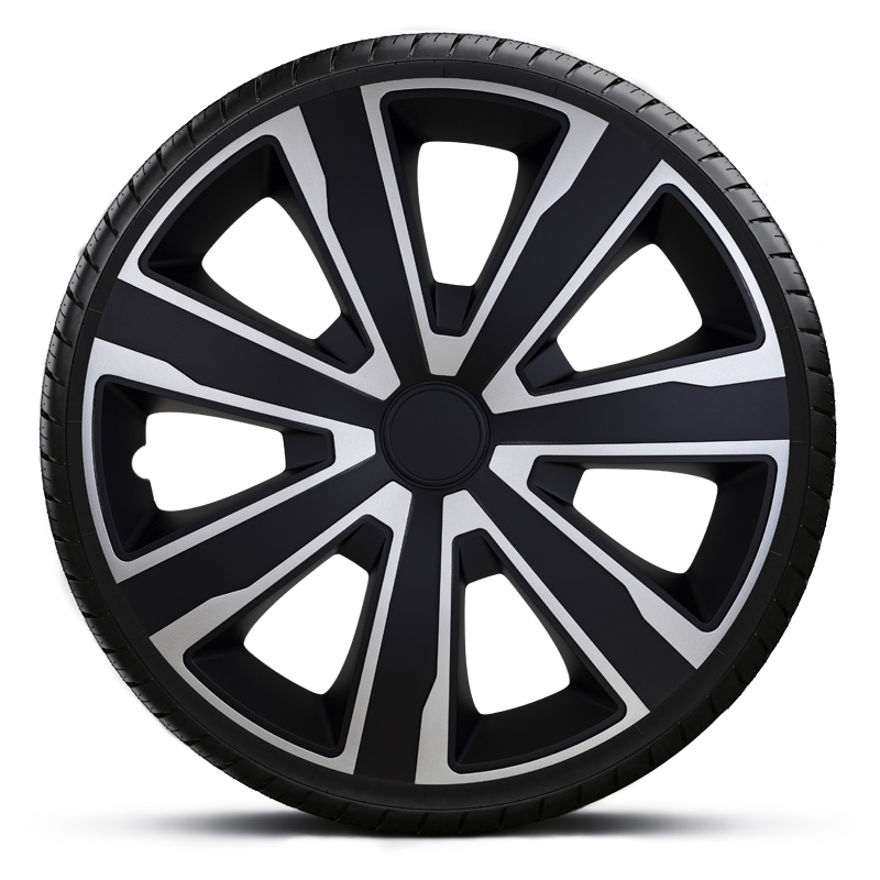 4-Delige Wieldoppenset Tenzo 14-inch zilver/zwart