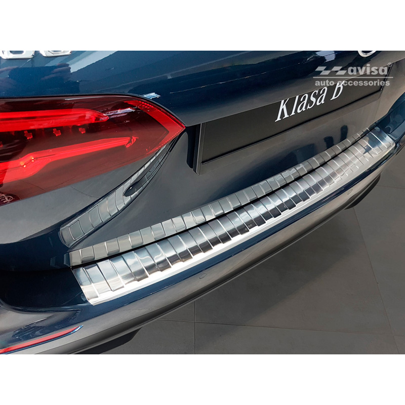 RVS Achterbumperprotector  Mercedes B-Klasse W247 2018- incl. AMG 'Ribs'
