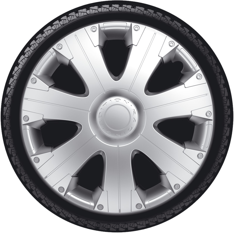 4-Delige Wieldoppenset Racing 14-inch zilver