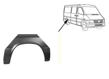 spatbordrand, links = rechts Mercedes Sprinter, 1995-2006