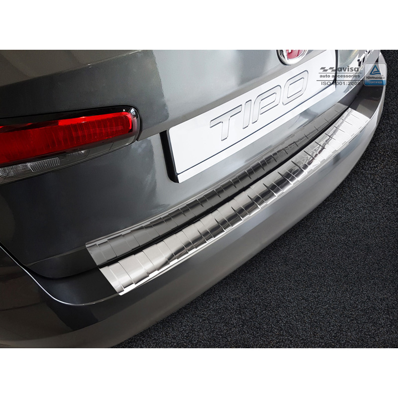 RVS Achterbumperprotector  Fiat Tipo SW 2016-2020 & FL 2020- + Tipo SW Cross 2022- 'Ribs'