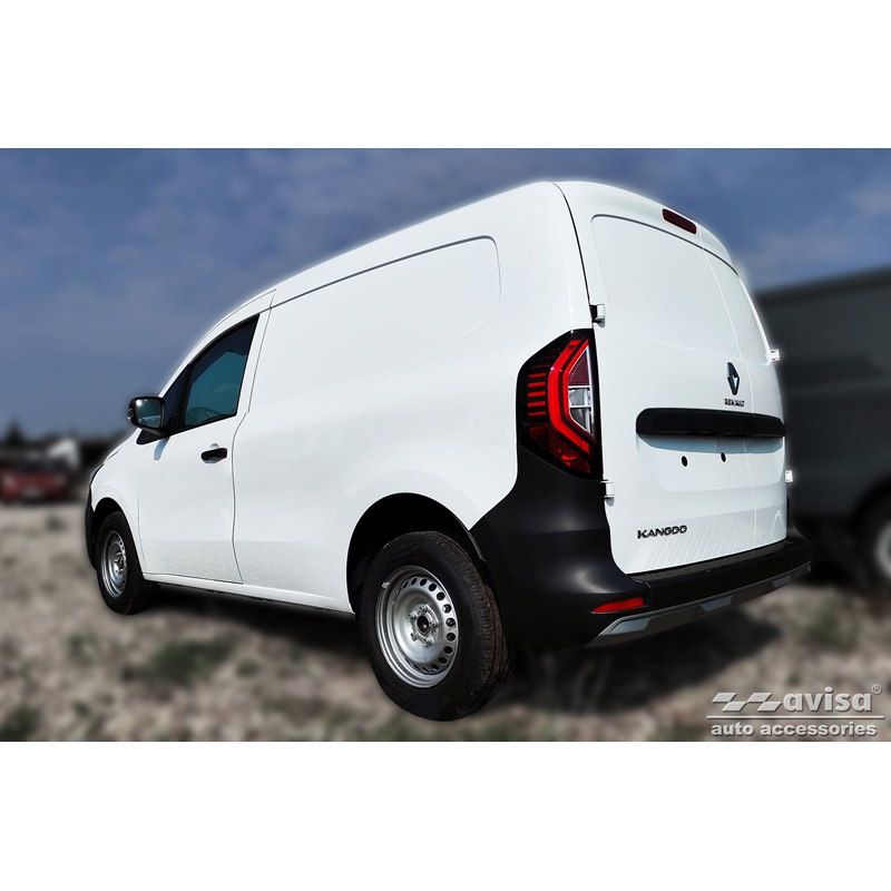 Zwart RVS Achterbumperprotector  Renault Kangoo III Furgon & Nissan Townstar 2021- 'Ribs'