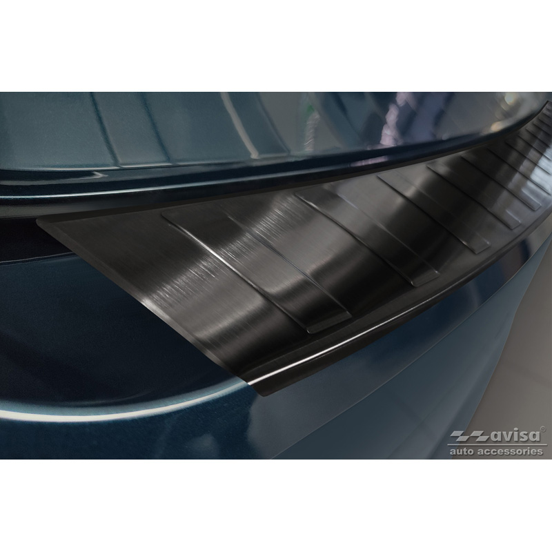 Zwart RVS Achterbumperprotector  Skoda Octavia IV Liftback 2020-2024 & FL 2024- 'Ribs'