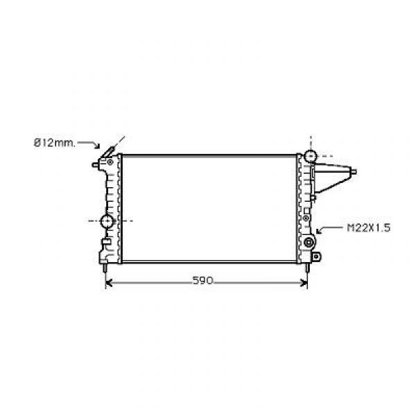 Radiator VECTRA A 88-95 525x322 1.4 S/I/1.6 S+I.