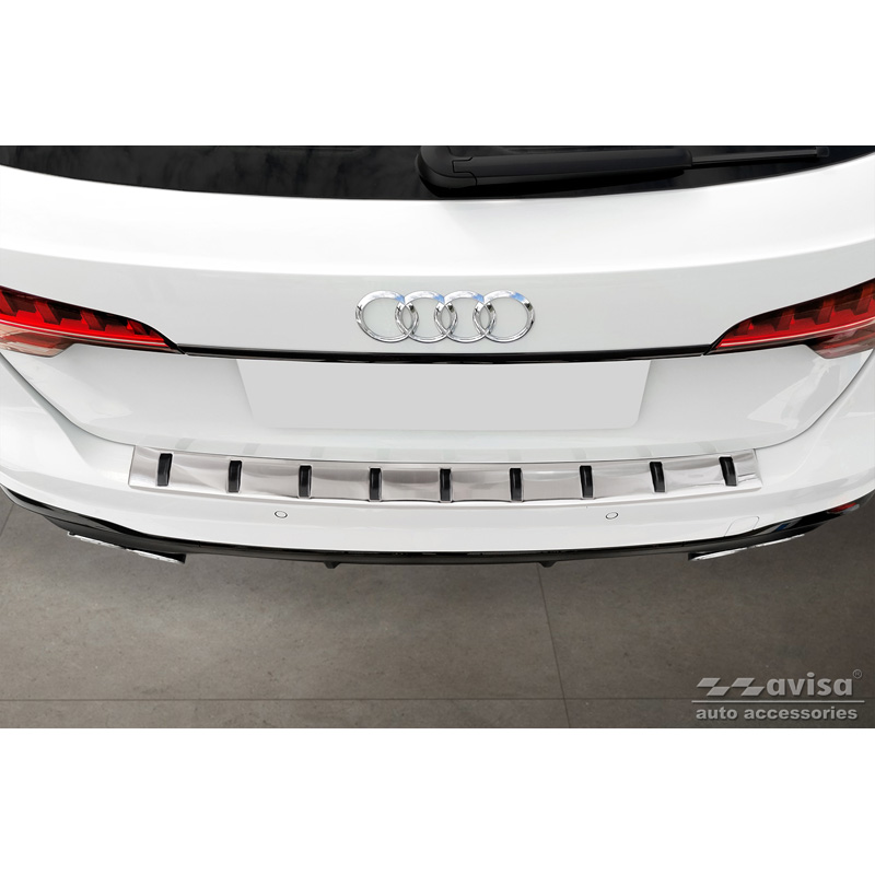 RVS Achterbumperprotector   Audi A4 Avant B9 (incl. S-Line) 2015-2019 & Facelift 2019- - 'STRONG EDITION'