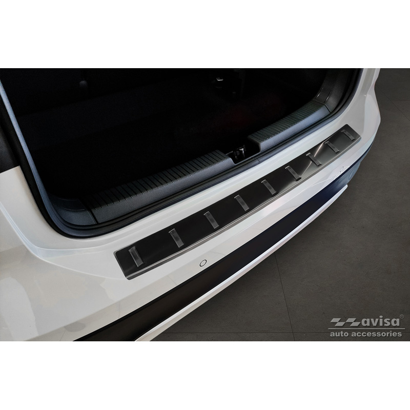 Zwart RVS Achterbumperprotector  Volkswagen T-Cross 2019-2024 & FL 2024- 'STRONG EDITION'