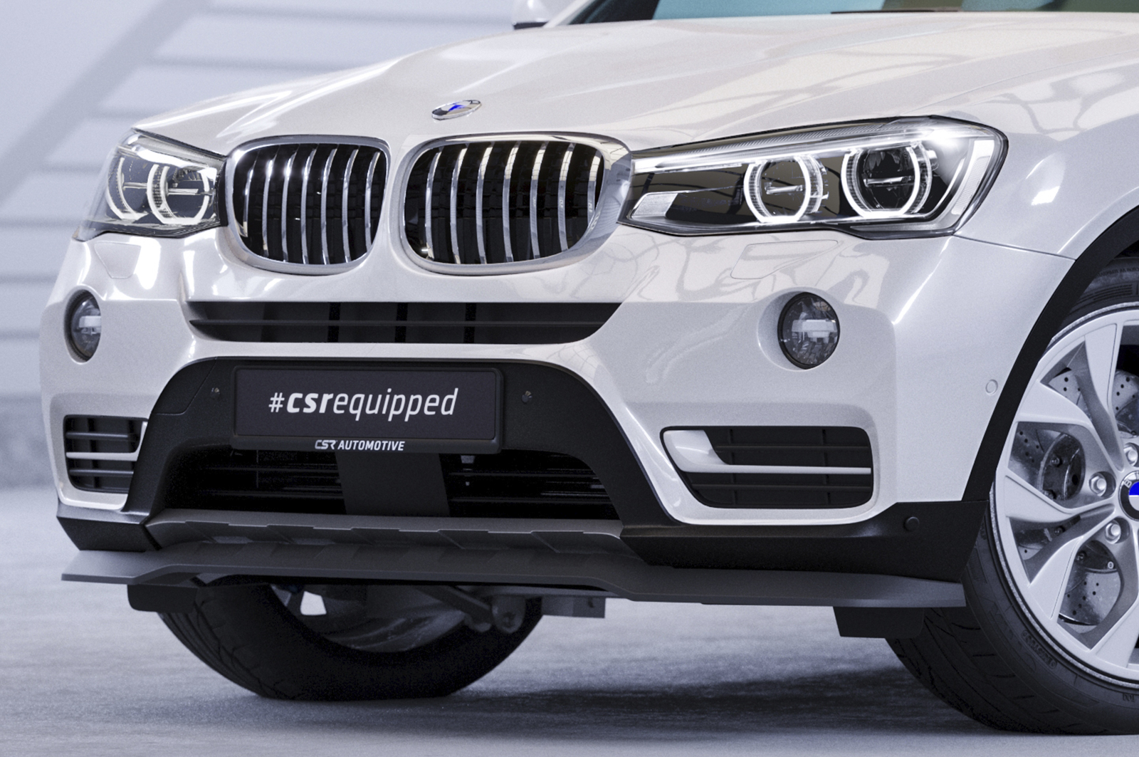 Voorspoiler BMW X3 F25 LCI CSR Glans Zwart