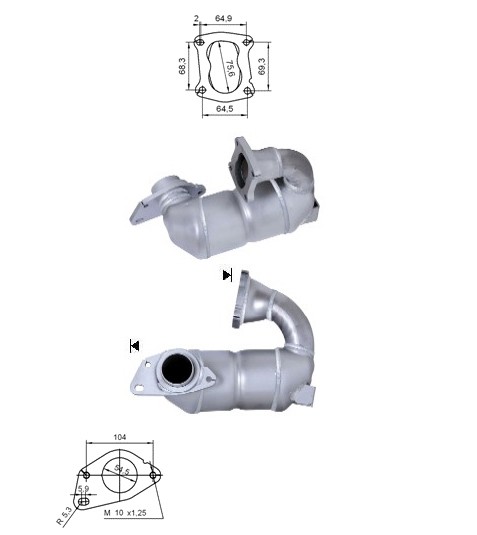 Renault CLIO 1.5TD DCI 1461 cc 50 Kw / 68 cv K9K 768 Magnaflow C