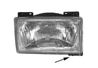 koplamp, H4, rechts, 1990-Fiat Ducato, 1982-1994