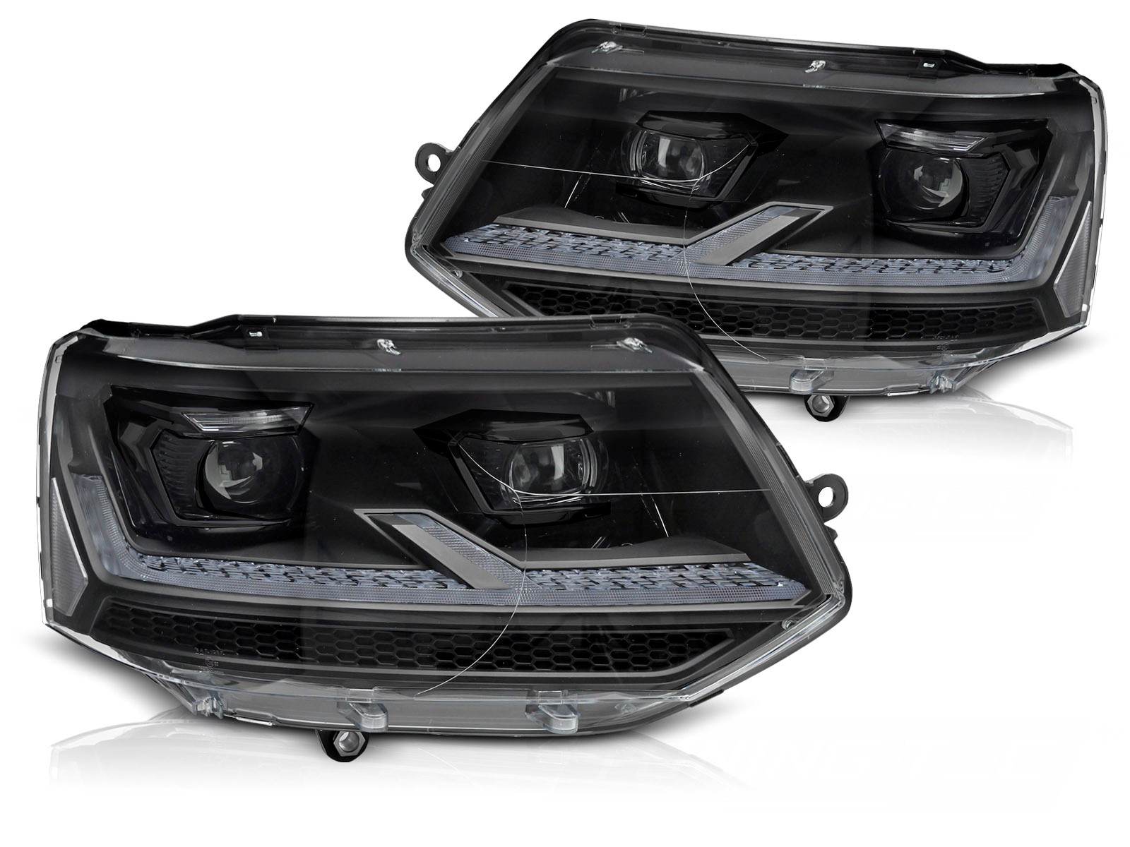 Koplampen VW T5 09-15 Tube LED Dynamic T6.1 look