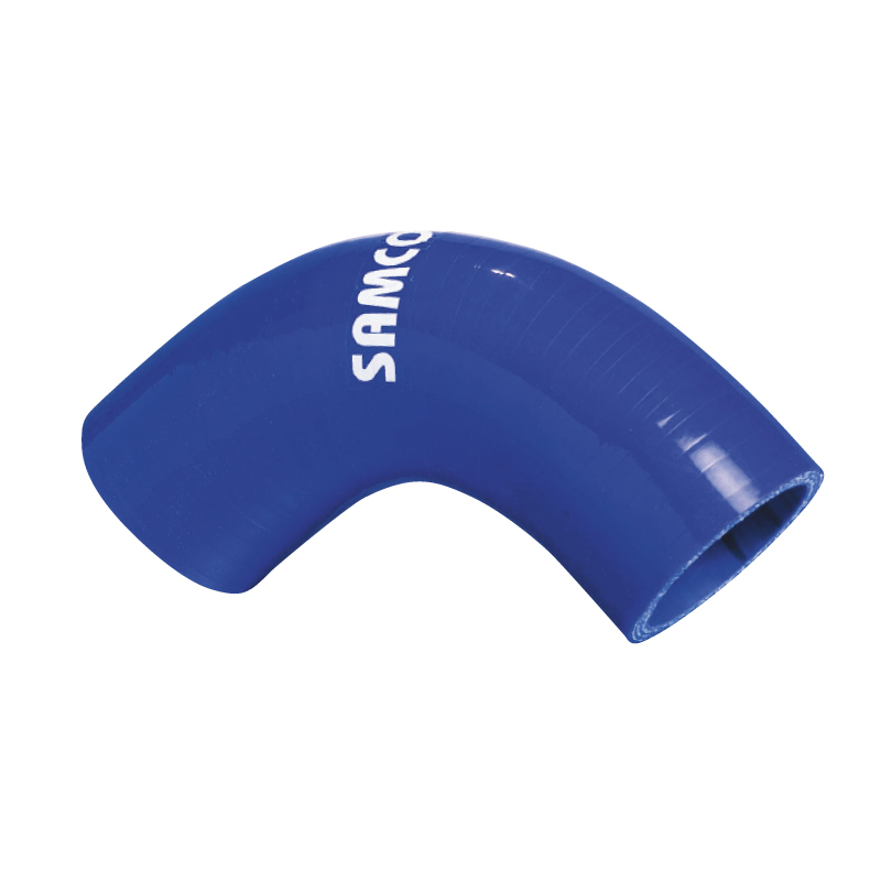 Samco Siliconen slang 90 graden bocht olie en diesel resistent - Lengte 102mm - Ø13mm - Blauw