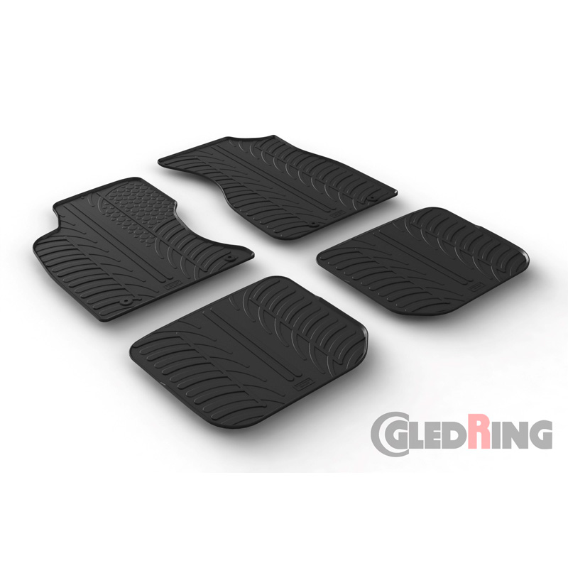 Rubbermatten  Audi A4 1996-2000 (T profiel 4-delig + montageclips)