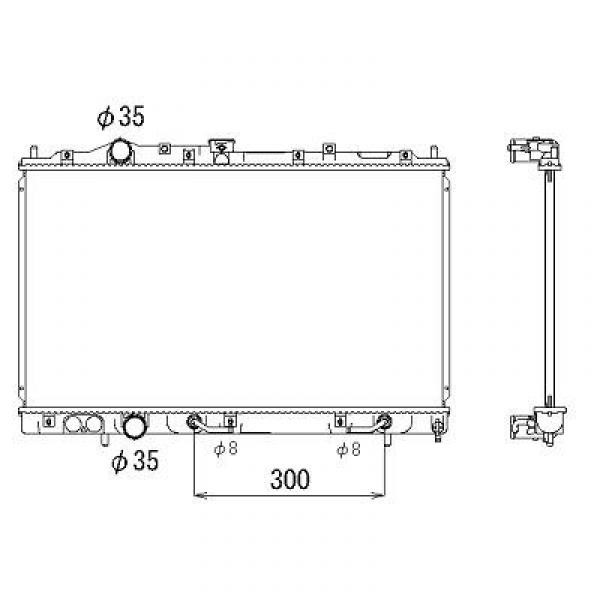 Radiator LANCERCOLT 96-02 375x660 1.6I 16V+/-AC