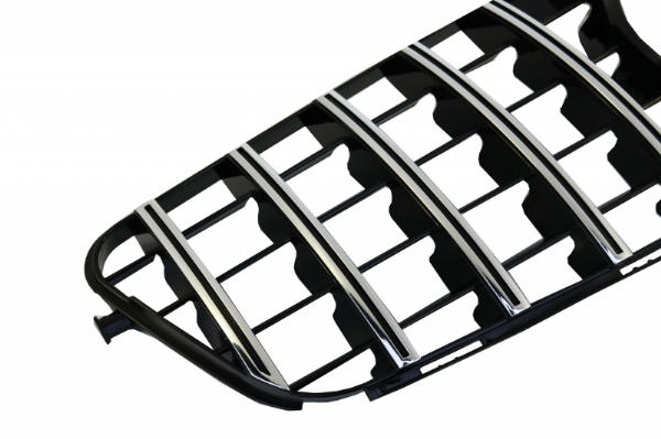 Grill passend voor Mercedes C-klasse W204 S204 GT Look Panamericanan Chroom Zwart