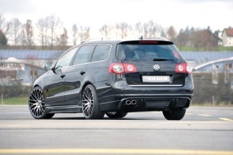 Achterbumper Diffusor VW Passat 3C Rieger Duplex Carbon