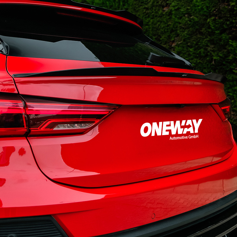 Oneway Achterspoiler  Audi Q3 (F3N) Sportback 2019-2025 incl. S-Line/RSQ3 - Glanzend zwart