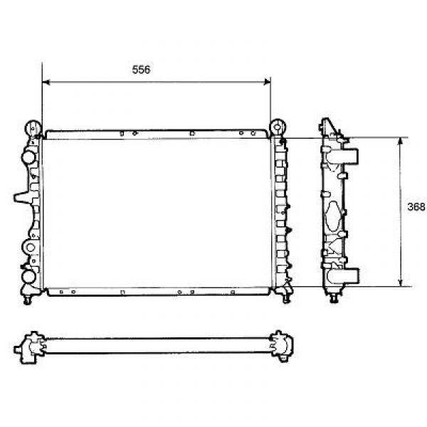 Radiator DEDRA/FIAT CPE 90-99 558x377 1.7/1.9 DIESEL