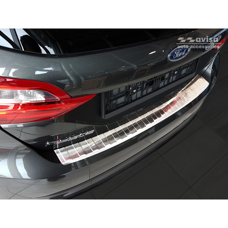 RVS Achterbumperprotector  Ford Fiësta MK8 2017- & Ford Focus III Facelift 2014-2018 'Ribs'