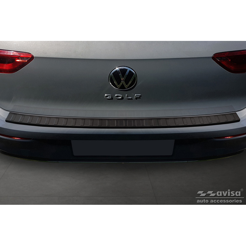 Matzwart RVS Achterbumperprotector  Volkswagen Golf VIII HB 5-deurs 2020-2024 & FL 2024-