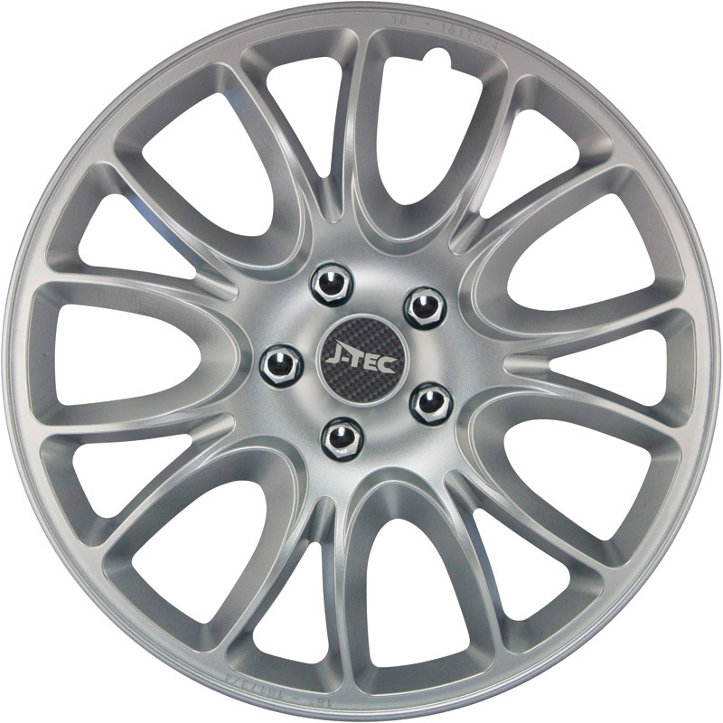 4-Delige J-Tec Wieldoppenset Hero 16-inch zilver