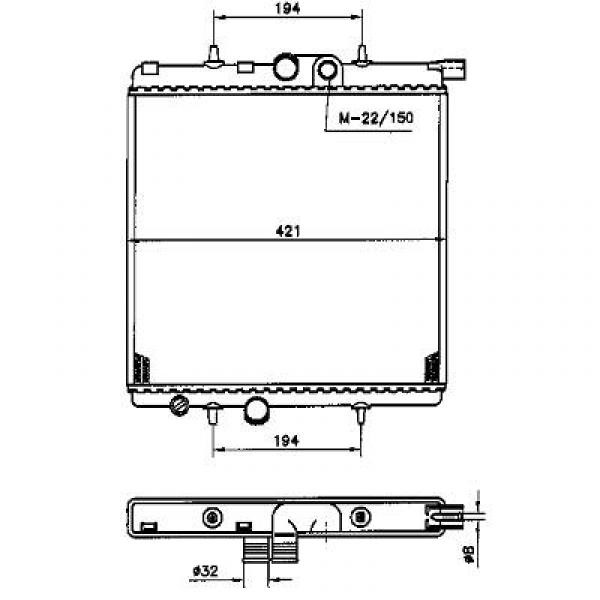 Radiator PEUGEOT 206 98-02 380x415 1.1.1.4.1.6