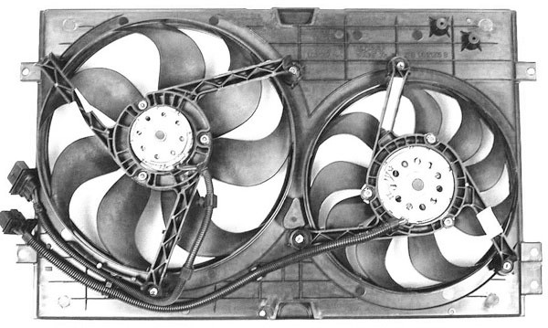 DUBBELE FAN Audi A3 8L, VW GOLF IV 97-03 1.4 /1.8/2.3 VR5 +A/C