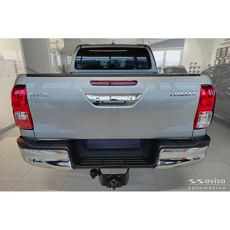 Avisa Aluminium Pickup Achterklep beschermlijst  Toyota Hilux VIII Facelift 2020- - Zwart
