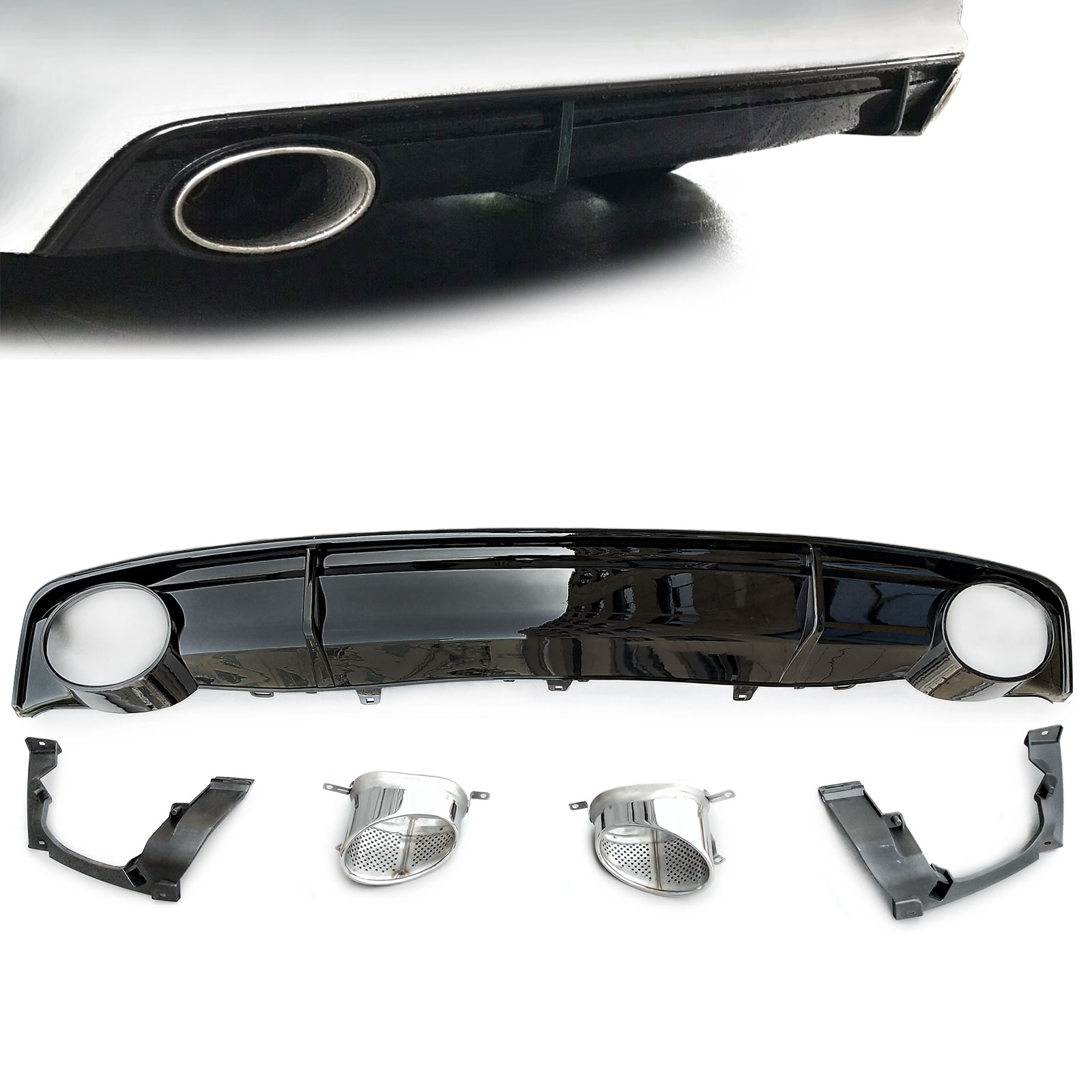 Diffusor Audi A7 RS7 4G Look 15-19 incl. Sierstukken