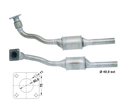 VW CADDY 1.9D 1896 cc 47 Kw / 64 cv AEY Magnaflow CAT Bouwjaar: