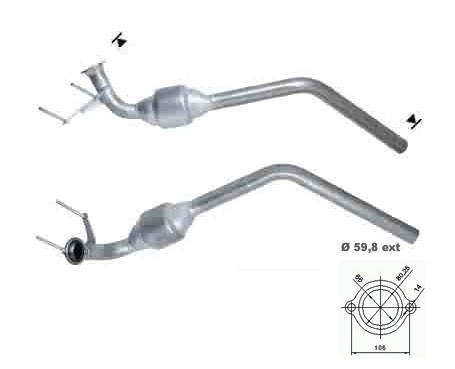 Mercedes V220 TD CDi 2151 cc 90 Kw / 122 cv 611 Magnaflow CAT Bo