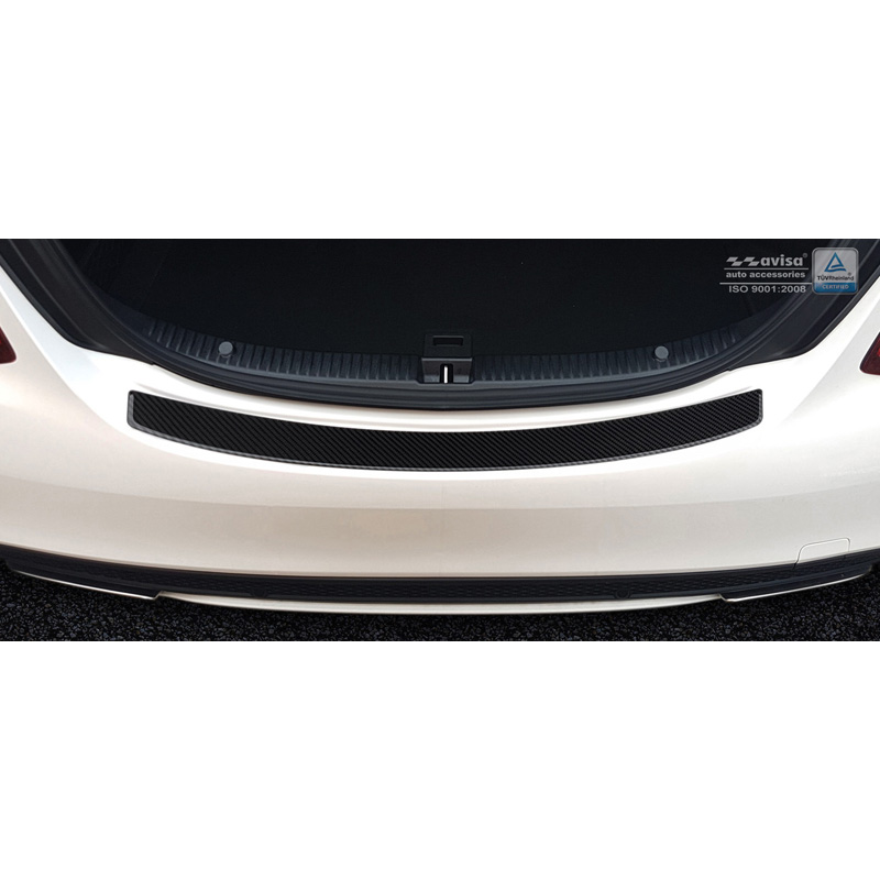 Carbon Achterbumperprotector  Mercedes CLS (C218) 2014-2018 Zwart Carbon