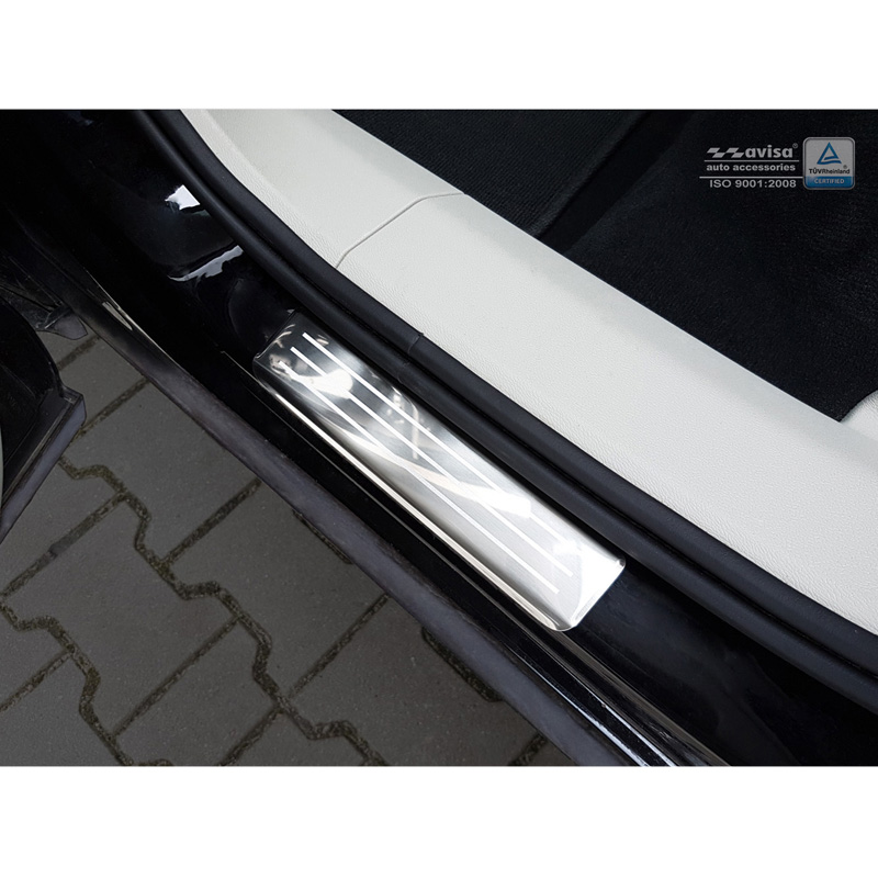RVS Instaplijsten  Volvo XC60 II 2017-2021 & FL 2021- incl. R-Design - 'Engraved Lines' - 4-delig