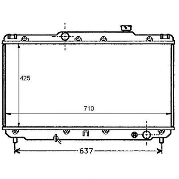 Radiator TOYOTA CAMRY 91-96 425x718 40576