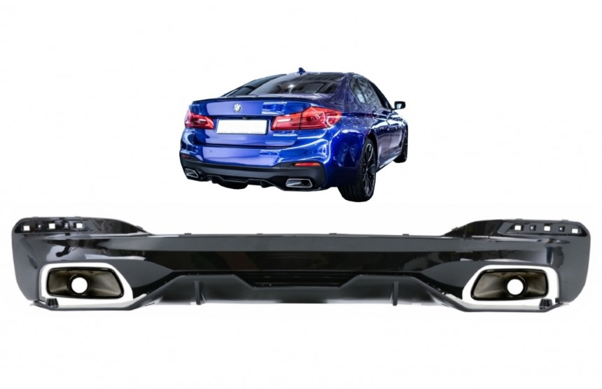 Diffusor BMW G30/G38 540 M-Pakket Performance Look Glans Zwart Sierstukken