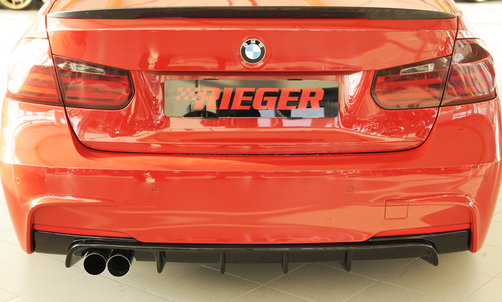 Achter Diffuser BMW 3Serie F30/F31 2012-... Zwart Glans Rieger