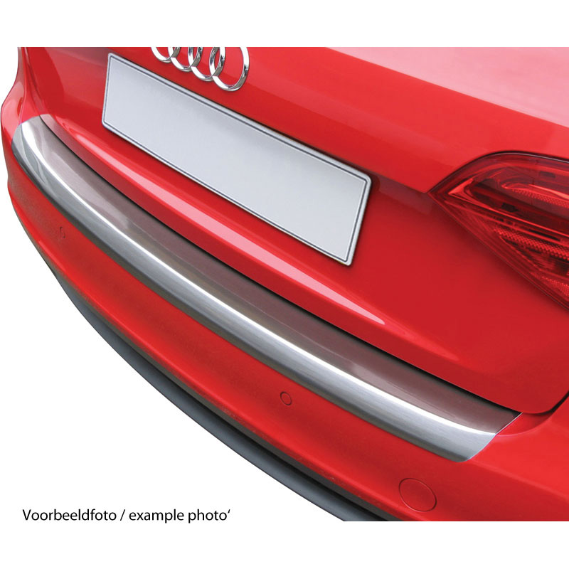 ABS Achterbumper beschermlijst  Opel Corsa E 3/5 deurs 2015-2019 'Brushed Alu' Look 'Ribbed'