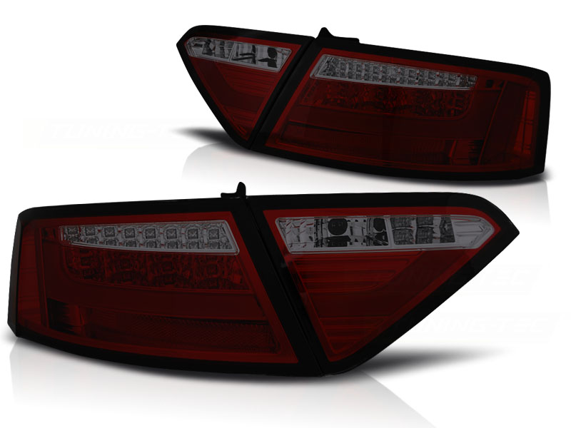 Achterlichten passend voor Audi A5 8T Coupe 07-11 LED rood/smoke (voor halogeen)