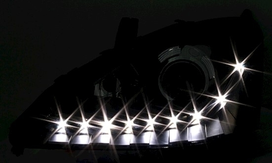Koplampen Ford Focus 98-01 LED chroom