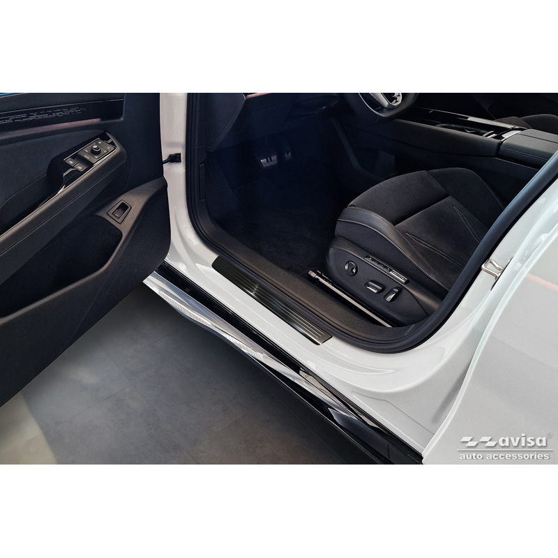 Zwart RVS Instaplijsten  Volkswagen ID.7 2023- & ID.7 Tourer 2024- - 'Lines' - 4-delig